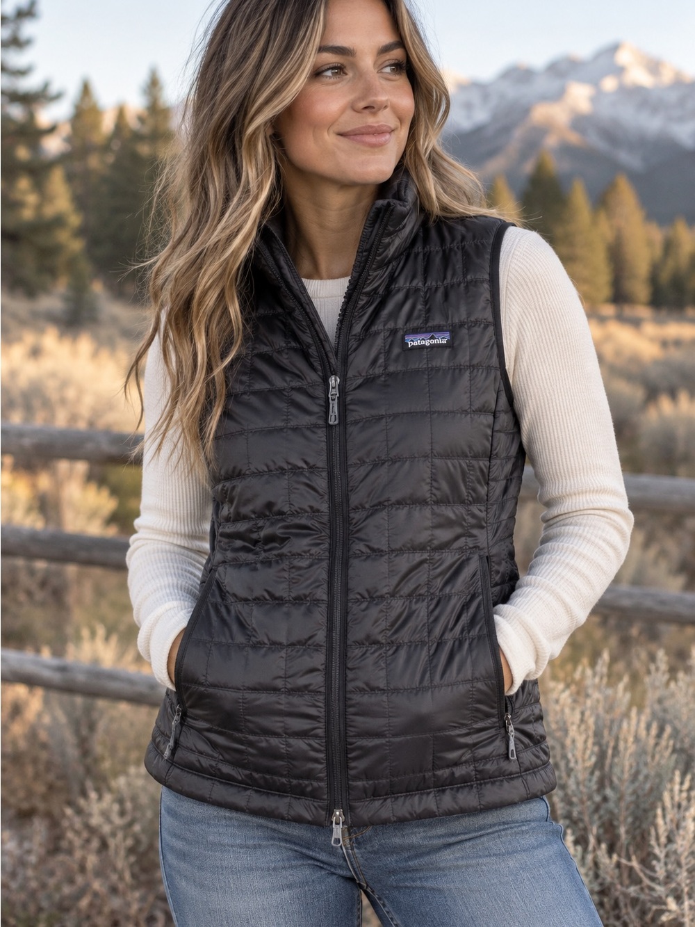 Patagonia Women's Black Quilted Insulated Vest